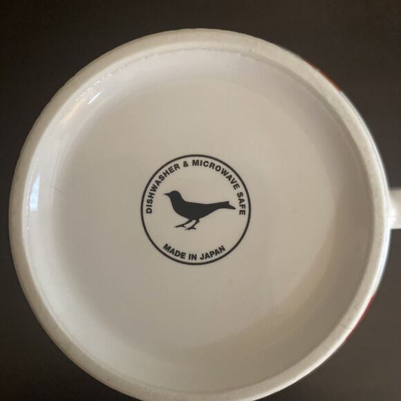 Set Of 2 Anthropologie Stackable Abstract Polka Dot Floral Mugs Coffee Tea Retro - Picture 4 of 6